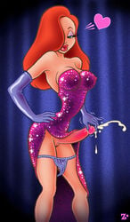 big_penis breasts busty cleavage cum disney ejaculation erect_nipples erection eyeshadow futanari hair_over_one_eye human intersex jessica_rabbit lipstick masturbation nipples panties panties_down sequin_dress solo_futa tagme thong thong_down thong_panties voluptuous who_framed_roger_rabbit zandersnazz