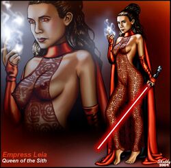 1girls 2004 brainwashing corruption female female_only force_lightning hypnosis hypnotized lightsaber mind_control princess_leia_organa red_lightsaber shabby_blue sith solo standing star_wars tagme text the_force