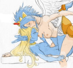 breath_of_fire breath_of_fire_ii katt medium_breasts nina_(breath_of_fire_ii) small_breasts tagme yuri