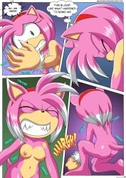 amy_rose amy_rose_the_werehog amy_the_werehog bbmbbf comic mobius_unleashed pain palcomix sad sega sonic_(series) sonic_the_hedgehog_(series) sonic_unleashed text the_werehog_(comic) transformation transformation_sequence transforming