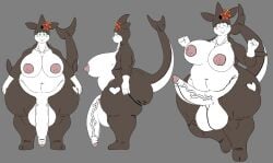 2-ban_(artist) 3d_model anthro chubby dickgirl furry futanari reference_image shark shark_girl sinni_the_orca_(2-ban)