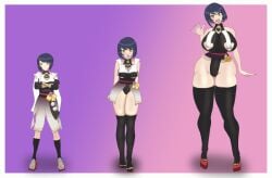 kujou sara from genshin impact by cloud rye