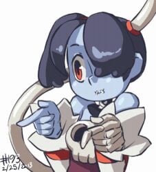 1girl ass ass_focus clothed cute dancing junkpuyo leviathan_(skullgirls) meme reupload skullgirls squigly tagme zombie_girl