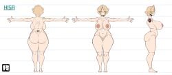 1girls areolae ass barefoot big_ass big_breasts breasts character_sheet completely_nude completely_nude_female female female_only front_view full_body ilustretsspoks naked naked_female nipples nude nude_female original original_character pussy rear_view reference_sheet robot robot_girl side_view solo solo_female