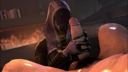 1boy 1girls 3d animated big_penis duo female handjob huge_cock male male/female mass_effect no_sound penis quarian rayhuma solo_focus tagme tali'zorah_nar_rayya two-handed_handjob video