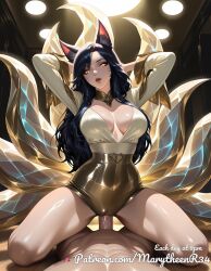 active_girl ahe_gao ahri ai_generated amber_eyes bouncing bouncing_breasts breasts clitoris completely_nude cowgirl cowgirl_position cum cum_inside dark_brown_hair dominant_female explicit fair_skin fox_ears full_lips graceful_features heart-shaped_face high_cheekbones intimate large_breasts long_eyelashes long_hair looking_at_viewer looking_down marytheenr34 motion_blur multiple_tails naked nipples nude orgasm passionate penetration penis penis_in_pussy pleasure pussy riding riding_penis sex sitting sitting_on_lap slender_build small_nose spread_pussy straddling sweat thin_eyebrows uncensored vaginal_penetration wet woman_on_top