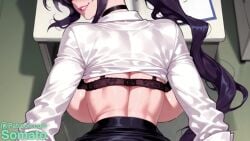 ai_generated akeno_himejima animated ass balecxi black_hair breasts high_school_dxd large_ass large_breasts live2d ponytail pov somato tagme video