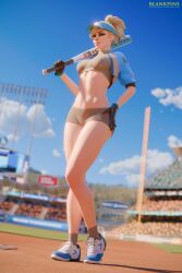 1girls 3d abs angela_ziegler athletic athletic_female baseball baseball_cap baseball_uniform bat batter big_ass blankpins blonde_female blonde_hair clothed cute female female_focus female_only fit_female hot_pants light_skinned_female mercy outdoors overwatch overwatch_2 panties pinup revealing_clothes sfw short_shirt short_shorts shorts skimpy_clothes sneakers socks solo solo_female sport_panties sports sportswear stadium stadium_background sunny sweat sweaty_body tight_clothing toned toned_female