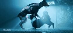 3d_animation animated canid canine capcom domestic_dog duo fellatio female feral male male/female mammal oral penile penis resident_evil sex trioami260 wtf zombie_dog