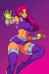 alien big_breasts boots breasts curvy dc dc_comics erect_nipples female female_only flat_heel_boots flying green_eyes jay-marvel large_breasts long_hair nipples orange_skin pink_hair solo starfire teen_titans teen_titans_go thick_thighs thigh_boots thigh_high_boots thighhigh_boots thighhighs tight_clothes voluptuous