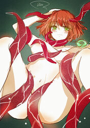 blush breasts green_eyes hatori_chise mahoutsukai_no_yome necklace nipples nude red_hair tagme tentacle the_ancient_magus_bride