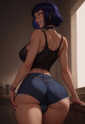 1futa abs ai_generated alma_(tales_of_androgyny) armpits ass ass_focus balls bangs big_ass big_breasts big_butt big_hips big_penis bikini bikini_top black_bikini black_bikini_top blue_hair blue_lips blue_lipstick breasts cleavage clothed clothing dark_blue_hair dark_blue_lipstick denim denim_shorts dick dickgirl eyebrows eyelashes eyeshadow feet fully_clothed fully_naked fully_nude futa_only futa_sans_pussy futanari gold_eyes goth grin grinning grinning_at_viewer hair hands-free huge_cock indoors intersex jewelry lips lipstick long_hair looking_at_viewer makeup naked naked_futa narrow_waist narrowed_eyes nose nude nude_futa penis pool seducing seductive seductive_eyes seductive_gaze seductive_look seductive_mouth seductive_pose seductive_smile shorts side_view sitting smile smile_at_viewer smiley_face smooth_balls smooth_penis smooth_skin solo solo_dickgirl solo_focus solo_futa tales_of_androgyny testicles velonix warlock witch yellow_eyes