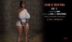 1female 1girls 3d bae3 big_breasts bimbo bimbo_body black_hair bob_cut breasts brown_skin bulging_breasts comic curvy curvy_female curvy_figure dress egyptian egyptian_female female female_only gold_jewelry handcuffed handcuffs headwear hips hourglass_figure huge_breasts human jewelry legend_of_queen_opala legs makeup minidress miniskirt nipple_bulge prisoner purple_lipstick queen_opala realistic short_dress short_hair side_slit solo standing tan-skinned_female tan_body tan_skin thick_thighs thunder_thighs tiara title_page toned voluptuous white_clothing white_dress wide_hips