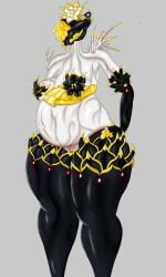 1girls big_breasts chubby curvy khora_(warframe) pregnant pussy_lips thick_thighs warframe