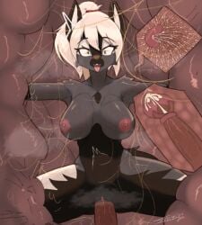 ahe_gao anthro areola bodily_fluids breasts canid canine canis cervical_penetration cum cum_in_pussy cum_in_uterus cum_inside digital_media_(artwork) duo female female_penetrated flesh_creature forced fur genital_fluids genitals hair hi_res impregnation looking_at_viewer looking_pleasured mammal nipples nude open_mouth ovum penetration pussy questionable_consent seedbed sex sperm_cell sprrigs- tail tentacle tentacle_sex tongue tongue_out uterus vaginal_penetration vaginal_penetration wolf