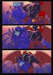 anthro balls blue_body bulge canine cock cock_transformation comic cum dick dragon engis_(trencalos) furry gay goo_creature homosexual horn latex latex_suit male male/male male_only markings muscles muscular muscular_male penis penis_transformation reptile restrained semen shark skull slime tail testicles transformation trencalos underwear vagina vaginal_penetration vaginal_sex vein veiny_penis wings wolf