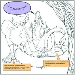 andromorph avian cinos_ruddertail cormac_(artist) cuntboy dragon duo egg european_mythology feral forest greek_mythology hi_res hippogriff intersex intersex/male male monochrome mythological_avian mythological_creature mythological_scalie mythology nest oviposition plant pregnant pregnant_male savion scaleshimmer scalie tree