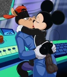 anal anal_sex animal_genitalia animal_penis anthro ass backwards_baseball_cap backwards_hat balls baseball_cap black_body black_eyes bottomwear bottomwear_down butt_grab carrying_another carrying_partner carrying_position clothed clothed_sex clothing digital_media_(artwork) disney duo equid equine equine_genitalia equine_penis erection footwear french_kissing fur genitals half-closed_eyes hand_on_butt hat headgear headwear hi_res horace_horsecollar horse house_mouse kissing lonbluewolf male male/male male_penetrated male_penetrating male_penetrating_male mammal mickey_mouse mouse murid murine narrowed_eyes open_mouth pants pants_down partially_clothed penetration penile penile_penetration penis rodent romantic romantic_ambiance sex shirt shoes size_difference smaller_penetrated standing standing_sex tail tongue tongue_out topwear
