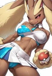 ai_generated fukuno_ang_eats_furui_today lopunny pokemon pokemon_(species) pokemon_dppt