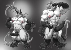 anthro balls big_balls big_penis canine claws cock cum dick furry fusion gay goo_creature goo_transformation growth hair homosexual horn kissing knot male male/male male_only merging muscle_growth muscles muscular muscular_male penis penis_growth pubes pubic_hair semen sequence slime snake_tail tail testicles trencalos vein veiny_penis white_body wolf