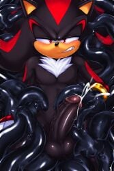 , cum cum_drip ejaculation excited_for_sex latex mobian_(species) sex shadow_the_hedgehog tentacle_penetration tentacle_sex tentacles_on_male
