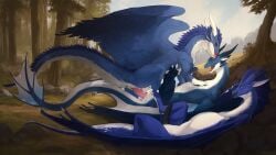 animal_genitalia black_penis blue_horn dragon erection european_mythology feral firondraak fur furred_dragon furred_scalie genital_slit genitals group hi_res horn korvyn male male/male mystical_stratus mythological_creature mythological_scalie mythology penetration penis scales scalie slit_penetration slit_play trio veoros western_dragon white_body white_fur white_horn white_scales wyvern