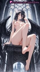 1girls 2025 ahoge ai_generated albedo_(overlord) barefoot black_hair black_wings breasts completely_nude demon_girl demon_horns erect_nipples feathered_wings feet female from_below full_body hair_between_eyes hard_nipples hi_res highres horns large_breasts legs long_hair looking_at_viewer low_wings natsuyoru nipples nude overlord_(maruyama) parted_lips patreon pussy red_eyes shaved_vagina sitting smile soles solo thighs toenails toes uncensored vagina very_long_hair voluptuous voluptuous_female wings yellow_eyes