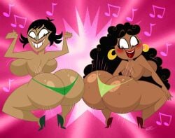 2girls ass big_ass big_breasts big_thighs bouncing_ass breasts bust busty carmelita_aves chest competitive_twerking curvaceous curvy curvy_figure dark-skinned_female dark_skin digital_media_(artwork) el_tigre female hips hourglass_figure huge_ass huge_breasts huge_thighs large_ass large_breasts large_thighs latina legs maria_rivera mature mature_female milf nickelodeon samperez slim_waist thick thick_hips thick_legs thick_thighs thighs throwing_it_back twerking twerkoff voltura voluptuous waist wide_hips wide_thighs