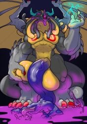 anthro balls blue_body claws cock cock_transformation comic dick dragon engis_(trencalos) furry fusion gay goo_creature goo_transformation homosexual horn hyper_balls hyper_penis male male/male male_only markings merging muscles muscular muscular_male penis reptile sentient_penis shark shark_tail sharp_teeth size_difference slime tail tail_mouth testicles tongue tongue_out transformation trencalos tusks vein veiny_penis wings