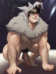 abs balls bara beowulf_(skullgirls) biceps big_balls big_penis daddy dilf erection llamasart male male_nipples male_only male_pubic_hair manly mature_male muscular muscular_male nipples nude pecs penis skullgirls