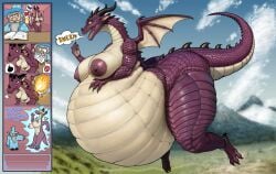 belly big_belly big_breasts bomb breasts clothing cuff_(restraint) dragon eggplant eggplant_emoji emoji english_text explosives fart farting_on_another farting_on_face female fire_fart food fruit hat headgear headwear hi_res hoedeer horn huge_belly huge_breasts human humanoid hyper hyper_belly inflation inflation_fetish magic magic_user male mammal mythological_creature mythological_scalie mythology nipples plant restraints scalie shackled_ankles shackles speech_bubble text wizard_hat wizard_robe
