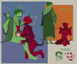2boys bite_mark biting body_hair bondage bondage_gear censored_penis cuntboy dirk_strider dog_ear_headband gag homestuck intersex jake_english leash leash_pull male muzzle nipple_piercing nipples penis petplay piercing pumpkinminer punishment scar smoke_from_mouth smoking submissive_male trans_man vibrator