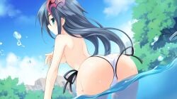 bikini_top cg huge_ass looking_at_viewer neptunia_(series) nitroplus nitroplus_(neptunia) official_art swimsuit thick_thighs tsunako