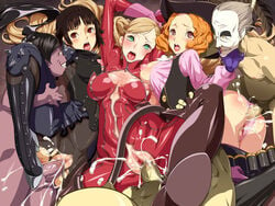 3boys 3girls anal ann_takamaki areolae atlus bed blonde_hair breasts brown_hair censored color creampie cum cum_in_pussy cumdrip female haru_okumura human ichiryusai_madarame kaneshiro_junya lolita_channel long_hair makoto_niijima medium_breasts megami_tensei mosaic_censoring muimui open_mouth orange_hair pale_skin persona persona_5 phantom_thief_suit rape sega short_hair vaginal vaginal_penetration