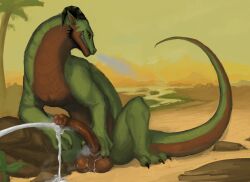 animal_genitalia animal_penis balls bodily_fluids claws corvidtree cum cumshot desert dragon ejaculation equine_genitalia equine_penis esper_(corvidtree) excessive_cum excessive_genital_fluids feral flared_penis genital_fluids genitals hi_res horn male masturbation musk mythological_creature mythological_scalie mythology penis presenting presenting_penis scalie sheath smile smirk tail