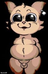 1boy 2d 2d_(artwork) 2d_artwork anthro anthro_only artist_signature balls bananapop belly belly_bulge belly_button big_eyes black_background black_eyes boy brown_body brown_fur brown_hair car_(garn47) cat cat_ears cat_humanoid chibi chubby chubby_male cute cute_face cute_male dick earring earring_only feline flaccid furry furry_male furry_only garn47 little little_penis male male_only mammal mammal_humanoid only only_male only_one_naked penis smaller_male solo tiny_penis