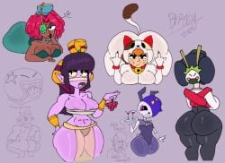 1boy 5girls ass ass_view bapzey_bot_(artist) bea_(brawl_stars) big_ass big_breasts bonnie_(brawl_stars) brawl_stars broly_culo cleopatra cocktail emz_(brawl_stars) female femboy gris-gris_(brawl_stars) huge_ass juju_(brawl_stars) kaze_(brawl_stars) loaf male meme neko_bea_(brawl_stars) poco_(brawl_stars) tagme thick_thighs waitress wide_hips