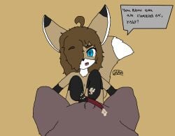 ambiguous_gender anthro bodily_fluids canid canine cheebs1129 cum cumshot_on_feet duo faceless_character faceless_male feet female fennec_fox foot_fetish foot_play footjob fox genital_fluids hi_res hindpaw humanoid male male/female mammal paws sex true_fox