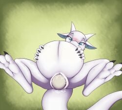 2020 anthro belly big_belly biped blue_eyes blush bodily_fluids colored dax_(dax1) egg egg_from_pussy feet female front_view genital_fluids genitals green_background hand_on_own_belly horn huge_belly lizard looking_down_at_self low-angle_view lying navel non-mammal_navel non-mammal_pussy nude on_back oviposition pregnant pregnant_anthro pregnant_female pupils pussy reptile scalie shaded simple_background slit_pupils soles solo spread_legs spreading tomek1000 vaginal_fluids white_body