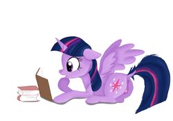 alicorn book cutie_mark el-yeguero equine female feral friendship_is_magic hair horn jbond mammal my_little_pony pussy solo twilight_sparkle_(mlp) wings