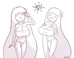 adventure_time big_breasts princess_bubblegum sketch