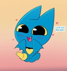 1girls adorabat anthro bat bat_girl blue_body blush cartoon_network catrash chiropteran cub female female_only furry looking_at_viewer mao_mao:_heroes_of_pure_heart no_nipples pussy smile young
