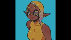1girls animated animated areolae bait_and_switch bigfin_squid bouncing_breasts breasts cephalopod cephalopod_humanoid dark-skinned_female dark_skin deep_cut_(splatoon) female female_only flashing flashing_breasts frye_(splatoon) gradient_hair happy humanoid inkling low_res magnapinna_squid nintendo nipples purple_nipples sharp_teeth shitpost smile smiling_at_viewer solo solo_female splatoon splatoon_(series) splatoon_3 strapmercy tentacle_hair wink winking_at_viewer yellow_hair