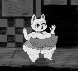 anthro anthro_female anthro_only bluegrass_films cat_ears cat_girl cat_humanoid catgirl chubby chubby_anthro chubby_female cleavage cleavage_cutout cleavage_window dandadan domestic_cat furry furry_female furry_only fuzzy_door_productions media_rights_capital meme meme_reference nipples_visible_through_clothing olozva parody shortstack skirt slutty_clothes slutty_pose solo solo_female ted_(film) ted_2 turbo_granny_(dandadan) universal_pictures universal_studios whore