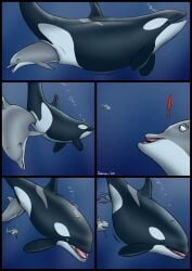 2025 ambiguous_feral ambiguous_gender ambiguous_prey belly big_belly birth black_body blowhole blue_eyes bubble cetacean dolorcin dolphin dorsal_fin exclamation_point female female/ambiguous female_feral female_pred feral feral_pred feral_prey fin fish genitals gills grey_body group hi_res larger_female larger_pred mammal mammary_slits marine motion_lines multicolored_body oceanic_dolphin orca partially_inside pectoral_fin pelvic_fins pussy rebirth shark size_difference smaller_ambiguous toothed_whale trio two_tone_body unbirthing underwater vaginal_penetration vore water white_body year