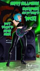 3d blender cosplay danny_phantom_(series) ember_mclain femsub glowing_eyes halloween maddeline_fenton possession punk supercasket text