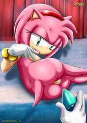1girls amy_rose anal anus ass ass_focus bare_ass bare_back bbmbbf big_buttocks bracelet breasts bubble_butt buttplug completely_nude completely_nude_female exposed_ass eyelashes female female_only flirting flirty furry gloves green_eyes hairband hedgehog huge_ass large_ass legs long_eyelashes lying mammal medium_buttplug medium_hair mobius_unleashed naughty_face nipples nude nude_female palcomix pink_fur pink_hair pussy red_hairband seducing seduction seductive seductive_body seductive_eyes seductive_look seductive_pose seductive_smile sega sideboob smile sonic_(series) sonic_the_hedgehog_(series) tail teenage_girl teenager tongue tongue_out vagina white_gloves
