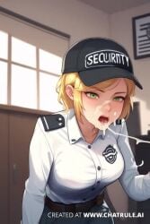 2d adult_anime adult_anime_drawing adult_anime_scene adult_content adult_hentai adult_theme ai_generated anime anime_girl anime_style anime_style_drawing attractive_female badge belt black_cap blonde_hair blush clean-shaven cum cum_drip cum_on_body cum_on_face curvy cute desk detailed detailed_background detailed_background_elements detailed_shading digital_art digital_medium ejaculation erect_penis erotic_anime erotic_anime_art erotic_art explicit_anime explicit_anime_drawing explicit_anime_scene explicit_content explicit_hentai five_nights_at_freddy's five_nights_at_freddy's:_security_breach five_nights_at_freddy's_2 fnaf focused_gaze framed_picture green_eyes hentai hentai_anime hentai_anime_drawing hentai_scene high_angle_view holding indoor_lighting indoors male_genitalia mature_anime mature_content mature_hentai mature_theme medium_breasts medium_shot modern_setting name_tag nsfw office_setting perspective_from_below pleasure_face polished_finish professional_attire professional_environment realistic_textures security_uniform semen_on_face semen_on_hand semen_on_shirt semi-realistic_style serious_expression sexual_act sexual_activity sexual_anime sexual_arousal sexual_context sexual_depiction sexual_fantasy sexual_interaction sexual_tension sexy short_fingernails short_hair soft_lighting standing stylized_anatomy suggestive_pose sunlight tagme uncircumcised uniform vanessa_(fnaf) video visual_storytelling watermark white_shirt white_skin window workplace