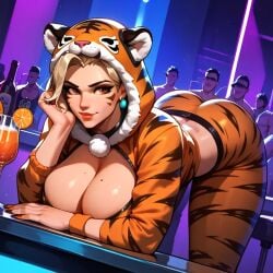 ai-created ai_art ai_assisted ai_generated ass big_breasts big_breasts big_breasts boobs_bigger_than_head breasts d.va dva hana_song huge_breasts overwatch tiger tiger_costume