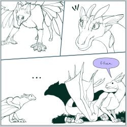 andromorph avian awkward_moment cinos_ruddertail cormac_(artist) cuntboy dragon egg egg_laying european_mythology feral greek_mythology group hi_res hippogriff intersex intersex/male kaz male monochrome mythological_avian mythological_creature mythological_scalie mythology nest pregnant pregnant_male savion scaleshimmer scalie trio